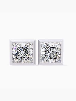 Valanova - Hallmarked 14K White Gold and Certified Lab Grown Diamond 2.00Cts Earrings