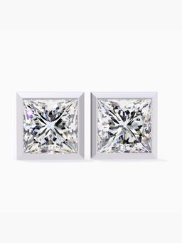 Valanova - Hallmarked 14K White Gold and Certified Lab Grown Diamond 3.00Cts Earrings