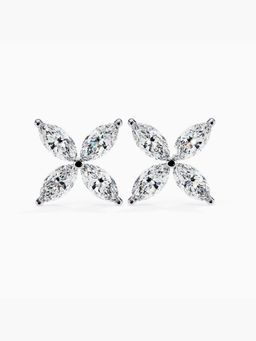 Valanova - Hallmarked 18K White Gold and Certified Lab Grown Diamond 0.88Cts Earrings