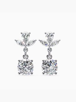 Valanova - Hallmarked 18K White Gold and Certified Lab Grown Diamond 1.39Cts Earrings