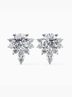 Valanova - Hallmarked 18K White Gold and Certified Lab Grown Diamond 0.66Cts Earrings