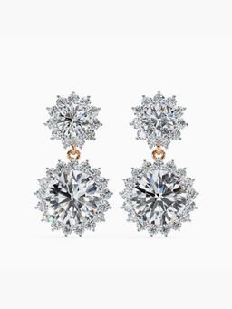 Valanova - Hallmarked 14K Rose Gold and Certified Lab Grown Diamond 1.81Cts Earrings