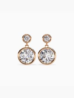 Valanova - Hallmarked 18K Rose Gold and Certified Lab Grown Diamond 1.10Cts Earrings