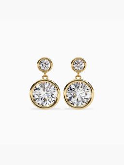 Valanova - Hallmarked 18K Yellow Gold and Certified Lab Grown Diamond 1.10Cts Earrings