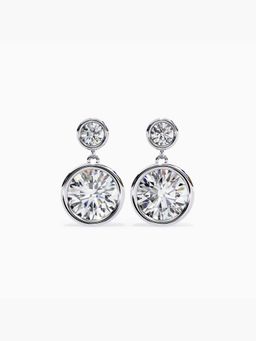 Valanova - Hallmarked 14K White Gold and Certified Lab Grown Diamond 1.10Cts Earrings