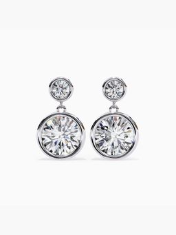 Valanova - Hallmarked 14K White Gold and Certified Lab Grown Diamond 1.67Cts Earrings