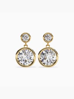 Valanova - Hallmarked 14K Yellow Gold and Certified Lab Grown Diamond 1.67Cts Earrings