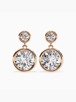 Valanova - Hallmarked 18K Rose Gold and Certified Lab Grown Diamond 2.19Cts Earrings