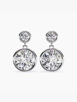 Valanova - Hallmarked 18K White Gold and Certified Lab Grown Diamond 2.19Cts Earrings