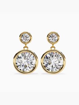 Valanova - Hallmarked 18K Yellow Gold and Certified Lab Grown Diamond 2.19Cts Earrings