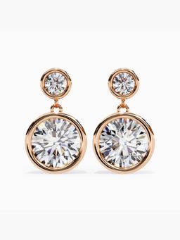 Valanova - Hallmarked 18K Rose Gold and Certified Lab Grown Diamond 3.28Cts Earrings