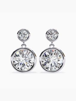 Valanova - Hallmarked 14K White Gold and Certified Lab Grown Diamond 3.28Cts Earrings