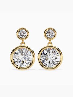 Valanova - Hallmarked 14K Yellow Gold and Certified Lab Grown Diamond 3.28Cts Earrings