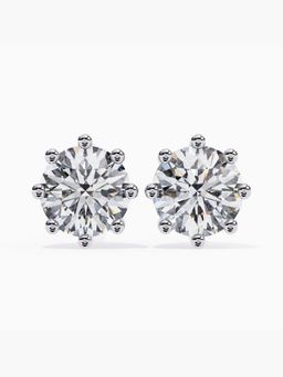Valanova - Hallmarked 14K White Gold and Certified Lab Grown Diamond 3.00Cts Earrings