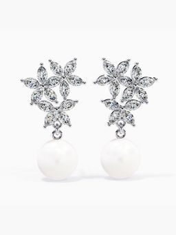 Valanova - Hallmarked 14K White Gold and Certified Lab Grown Diamond 2.86Cts Earrings