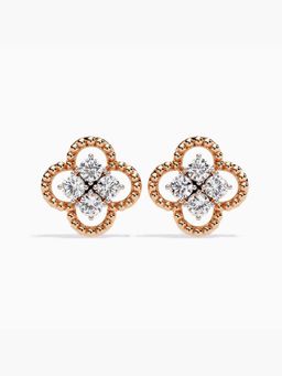 Valanova - Hallmarked 18K Rose Gold and Certified Lab Grown Diamond 0.86Cts Earrings