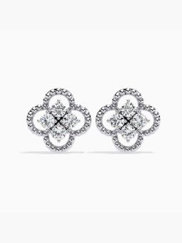 Valanova - Hallmarked 18K White Gold and Certified Lab Grown Diamond 0.86Cts Earrings