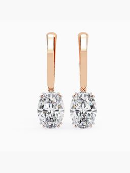 Valanova - Hallmarked 14K Rose Gold and Certified Lab Grown Diamond 1.50Cts Earrings