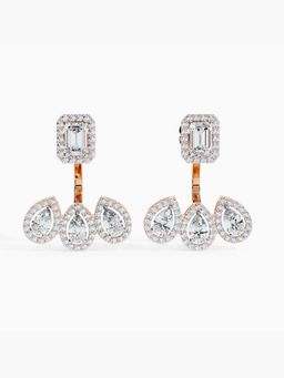 Valanova - Hallmarked 18K Rose Gold and Certified Lab Grown Diamond 4.55Cts Earrings