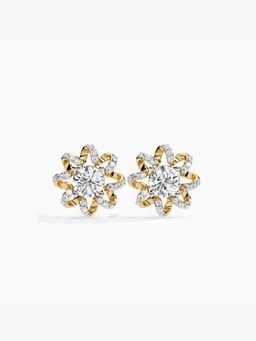 Valanova - Hallmarked 18K Yellow Gold and Certified Lab Grown Diamond 1.27Cts Earrings