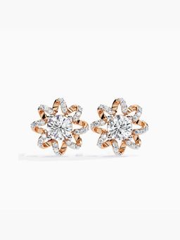 Valanova - Hallmarked 18K Rose Gold and Certified Lab Grown Diamond 1.86Cts Earrings