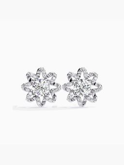 Valanova - Hallmarked 18K White Gold and Certified Lab Grown Diamond 1.86Cts Earrings