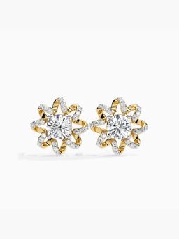 Valanova - Hallmarked 14K Yellow Gold and Certified Lab Grown Diamond 1.86Cts Earrings