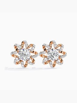 Valanova - Hallmarked 18K Rose Gold and Certified Lab Grown Diamond 2.46Cts Earrings