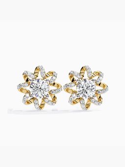 Valanova - Hallmarked 18K Yellow Gold and Certified Lab Grown Diamond 2.46Cts Earrings