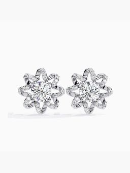Valanova - Hallmarked 14K White Gold and Certified Lab Grown Diamond 2.46Cts Earrings