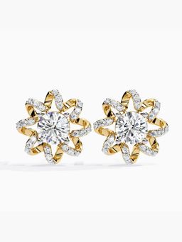 Valanova - Hallmarked 18K Yellow Gold and Certified Lab Grown Diamond 3.67Cts Earrings