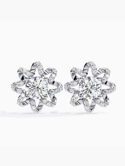 Valanova - Hallmarked 14K White Gold and Certified Lab Grown Diamond 3.67Cts Earrings