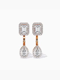 Valanova - Hallmarked 18K Rose Gold and Certified Lab Grown Diamond 2.75Cts Earrings
