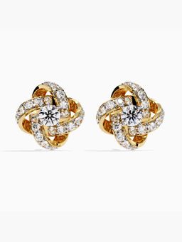 Valanova - Hallmarked 18K Yellow Gold and Certified Lab Grown Diamond 0.89Cts Earrings