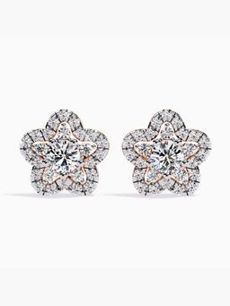 Valanova - Hallmarked 14K Rose Gold and Certified Lab Grown Diamond 0.94Cts Earrings