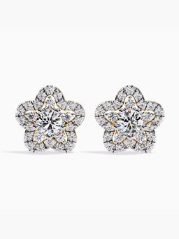 Valanova - Hallmarked 14K Yellow Gold and Certified Lab Grown Diamond 0.94Cts Earrings