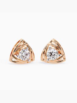 Valanova - Hallmarked 14K Rose Gold and Certified Lab Grown Diamond 0.66Cts Earrings