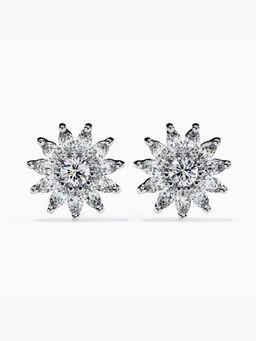 Valanova - Hallmarked 14K White Gold and Certified Lab Grown Diamond 1.76Cts Earrings