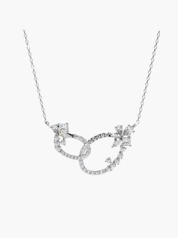 Valanova - Hallmarked 14K White Gold Certified Lab Grown Diamond 0.82Cts Necklace
