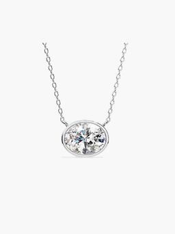 Valanova - Hallmarked 18K White Gold Certified Lab Grown Diamond 0.75Cts Necklace