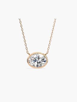 Valanova - Hallmarked 14K Rose Gold Certified Lab Grown Diamond 0.75Cts Necklace