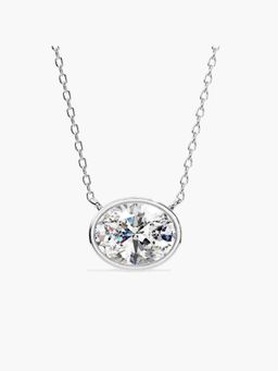 Valanova - Hallmarked 18K White Gold Certified Lab Grown Diamond 1.50Cts Necklace