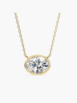 Valanova - Hallmarked 14K Yellow Gold Certified Lab Grown Diamond 1.50Cts Necklace