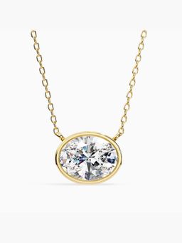 Valanova - Hallmarked 18K Yellow Gold Certified Lab Grown Diamond 2.00Cts Necklace