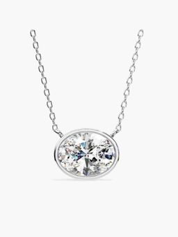Valanova - Hallmarked 14K White Gold Certified Lab Grown Diamond 2.00Cts Necklace