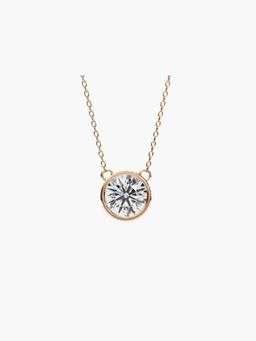 Valanova - Hallmarked 14K Rose Gold Certified Lab Grown Diamond 0.50Cts Necklace