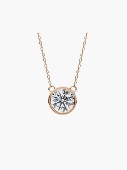 Valanova - Hallmarked 14K Rose Gold Certified Lab Grown Diamond 0.75Cts Necklace