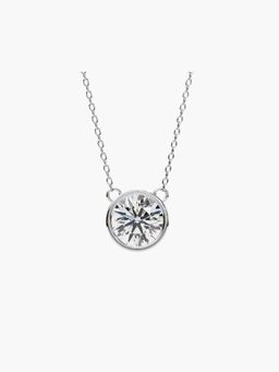 Valanova - Hallmarked 14K White Gold Certified Lab Grown Diamond 0.75Cts Necklace