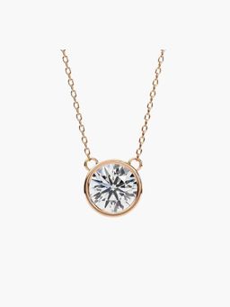Valanova - Hallmarked 18K Rose Gold Certified Lab Grown Diamond 1.00Cts Necklace