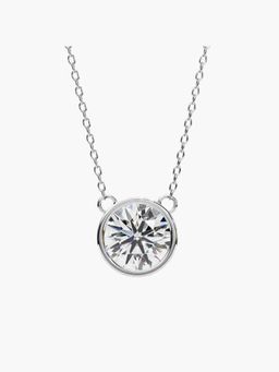 Valanova - Hallmarked 18K White Gold Certified Lab Grown Diamond 1.50Cts Necklace